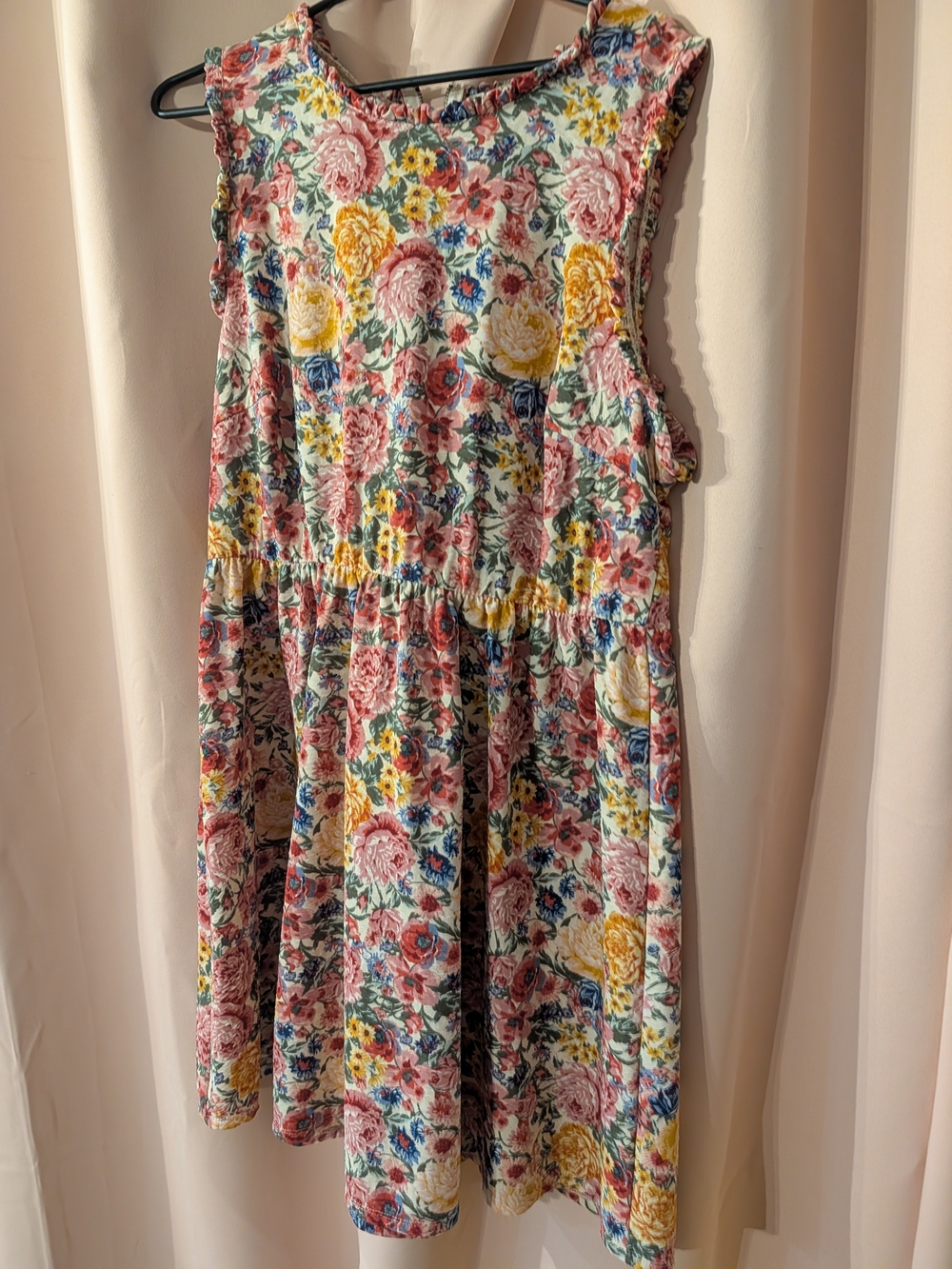 Rewind Floral Sleeveless Dress in Pink, Yellow & Blue